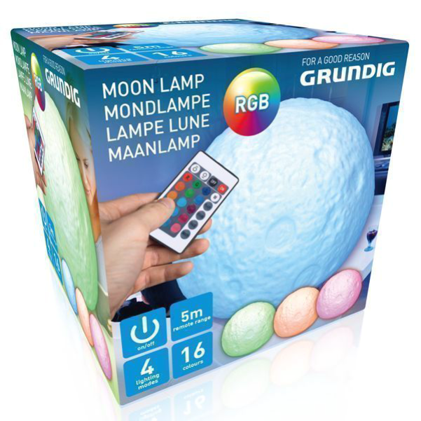 50116 - GRUNDIG LED moon lamp with remote control Europe